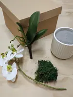 DIY Artificial Phalaenopsis Orchid<br>White DIY Artificial Phalaenopsis Orchid<br>White