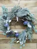 Artificial Christmas Wreath<br>Frosted Blue Bell thumbnail