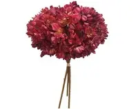 Artificial Hydrangea Bundle x3<br>Red