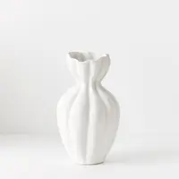Ceramic 'Basma' Vase<br>White 30cm
