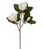 Artificial Magnolia Flower Spray<br>White