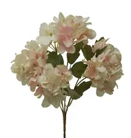 Artificial Mini Hydrangea Bush<br>Light Pink