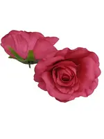 Artificial Rose Head<br>Hot Pink