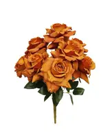 Artificial Rose Bundle<br>Burnt Orange