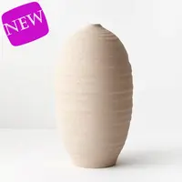 Ceramic 'Nysa' Vase<br>Almond 30cm