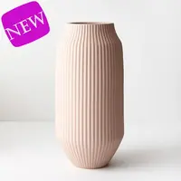 Ceramic 'Taza' Vase<br>Light Pink 43cm