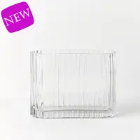 Oval Ripple Vase<br>Clear 20cm