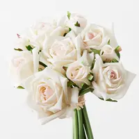 Artificial Cici Rose Bouquet<br>Ivory