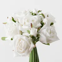 Artificial Cici Rose Bouquet<br>Winter White