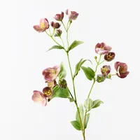 Artificial Hellebore Spray<br>Eggplant