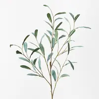 Artificial Olive Leaf Spray<br>Grey/Green