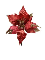 Artificial Poinsettia<br>Copper/Gold