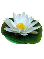 Artificial Floating Lotus Flower<br>Cream 23cm Artificial Floating Lotus Flower<br>Cream 23cm