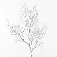 Artificial Coral Twig Spray<br>Silver Artificial Coral Twig Spray<br>Silver