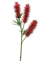 Artificial Bottlebrush Spray<br>Red Artificial Bottlebrush Spray<br>Red