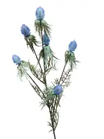 Artificial Sea Holly Spray<br>Blue Artificial Sea Holly Spray<br>Blue