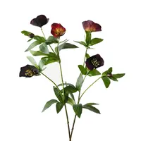 Artificial Hellebore Spray<br>Wine Artificial Hellebore Spray<br>Wine