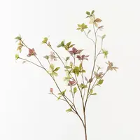 Artificial Enkianthus Leaf Spray<br>Green Pink Artificial Enkianthus Leaf Spray<br>Green Pink